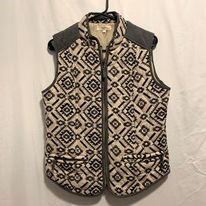 Entro Aztec Print Blue and Beige Vest Size S